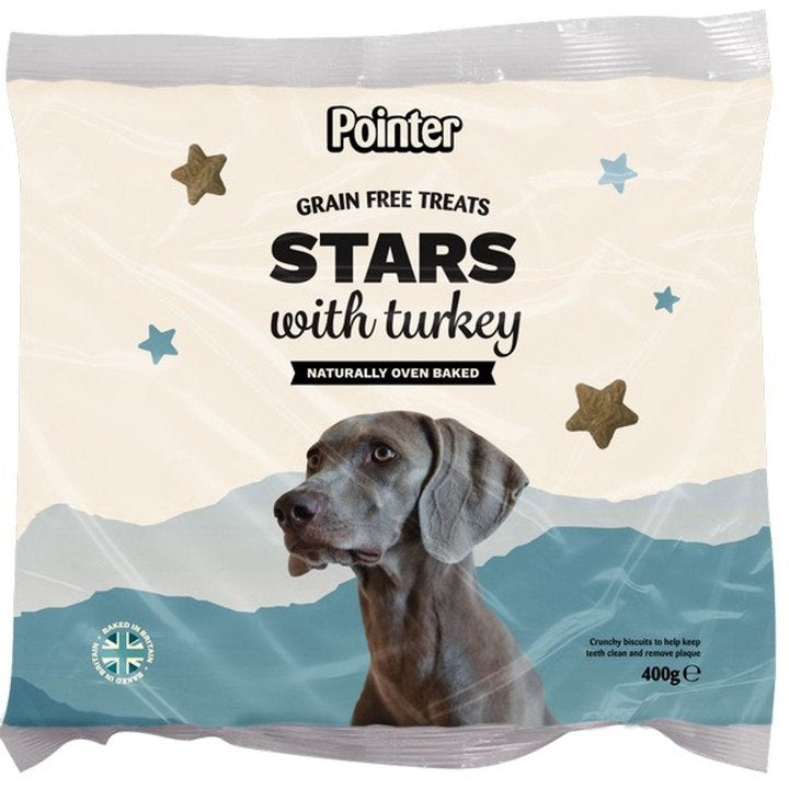(Coming soon) Pointer Grain Free Turkey Stars 400g