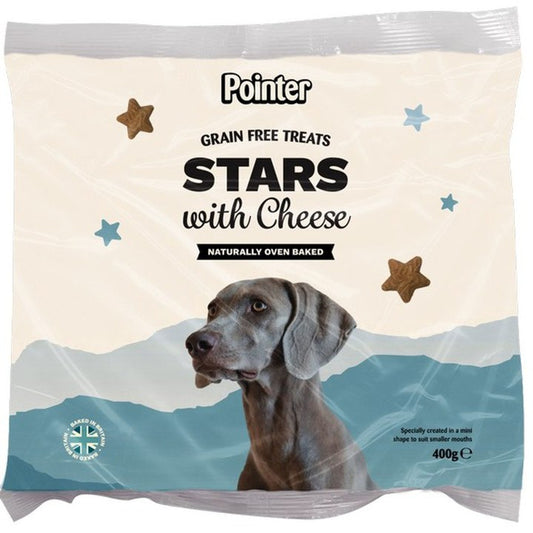 (Coming Soon) Pointer Grain Free Cheese Stars 400g